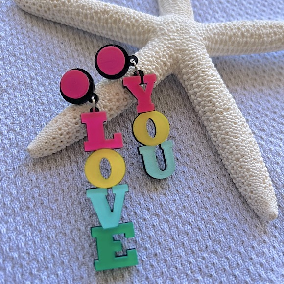 Hpshein Love You Multi-Color Earrings Out Of Stock Online - One Size 10$